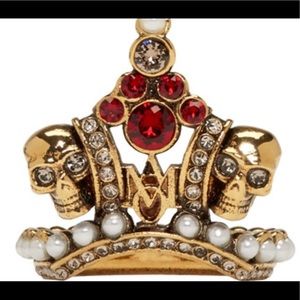 Alexander McQueen crown ring size 7
